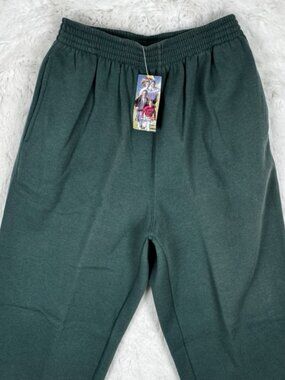 Vintage USA Olympic Men's Pine Green Sweatpants M Cotton Blend Elastic Waist NWT